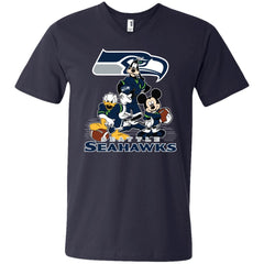 Mickey Mouse Seattle Seahawks American Football Nfl Sports Shirt Men V-Neck T-Shirt Men V-Neck T-Shirt - amzapparel