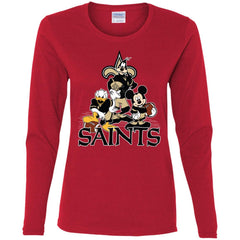 Mickey Mouse New Orleans Saints American Football Nfl Sports Shirt Women Long Sleeve Shirt Women Long Sleeve Shirt - amzapparel