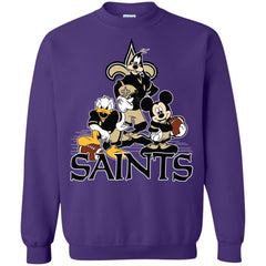 Mickey Mouse New Orleans Saints American Football Nfl Sports Shirt Crewneck Pullover Sweatshirt Crewneck Pullover Sweatshirt - amzapparel