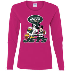 Mickey Mouse New York Jets American Football Nfl Sports Shirt Women Long Sleeve Shirt Women Long Sleeve Shirt - amzapparel