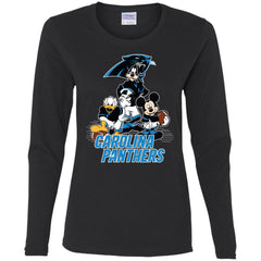 Mickey Mouse Carolina Panthers American Football Nfl Sports Shirt Women Long Sleeve Shirt Women Long Sleeve Shirt - amzapparel