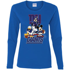 Mickey Mouse New York Giants American Football Nfl Sports Shirt Women Long Sleeve Shirt Women Long Sleeve Shirt - amzapparel