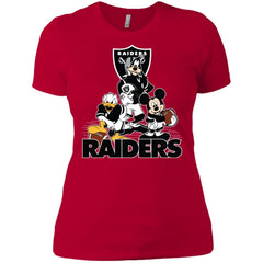 Mickey Mouse Oakland Raiders American Football Nfl Sports Shirt Women Cotton T-Shirt Women Cotton T-Shirt - amzapparel