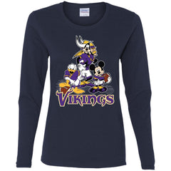 Mickey Mouse Minnesota Vikings American Football Nfl Sports Shirt Women Long Sleeve Shirt Women Long Sleeve Shirt - amzapparel