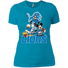 Mickey Mouse Detroit Lions American Football Nfl Sports Shirt Women Cotton T-Shirt Women Cotton T-Shirt - amzapparel