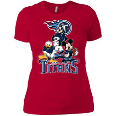Mickey Mouse Tennessee Titans American Football Nfl Sports Shirt Women Cotton T-Shirt Women Cotton T-Shirt - amzapparel