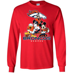 Mickey Mouse Denver Broncos American Football Nfl Sports Shirt Men Long Sleeve Shirt Men Long Sleeve Shirt - amzapparel