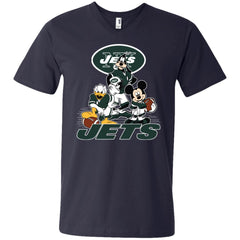 Mickey Mouse New York Jets American Football Nfl Sports Shirt Men V-Neck T-Shirt Men V-Neck T-Shirt - amzapparel