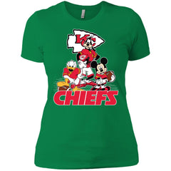 Mickey Mouse Kansas City Chiefs American Football Nfl Sports Shirt Women Cotton T-Shirt Women Cotton T-Shirt - amzapparel