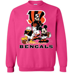 Mickey Mouse Cincinnati Bengals American Football Nfl Sports Shirt Crewneck Pullover Sweatshirt Crewneck Pullover Sweatshirt - amzapparel