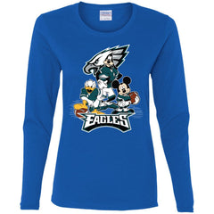 Mickey Mouse Philadelphia Eagle American Football Nfl Sports Shirt Women Long Sleeve Shirt Women Long Sleeve Shirt - amzapparel