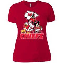 Mickey Mouse Kansas City Chiefs American Football Nfl Sports Shirt Women Cotton T-Shirt Women Cotton T-Shirt - amzapparel