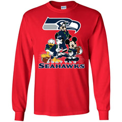 Mickey Mouse Seattle Seahawks American Football Nfl Sports Shirt Men Long Sleeve Shirt Men Long Sleeve Shirt - amzapparel