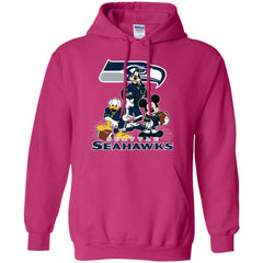 Mickey Mouse Seattle Seahawks American Football Nfl Sports Shirt Pullover Hoodie Sweatshirt Pullover Hoodie Sweatshirt - amzapparel