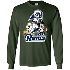 Mickey Mouse Los Angeles Rams American Football Nfl Sports Shirt Men Long Sleeve Shirt Men Long Sleeve Shirt - amzapparel