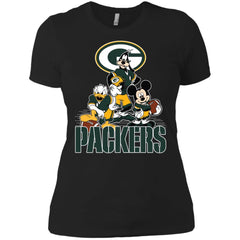 Mickey Mouse Green Bay Packer American Football Nfl Sports Shirt Women Cotton T-Shirt Women Cotton T-Shirt - amzapparel