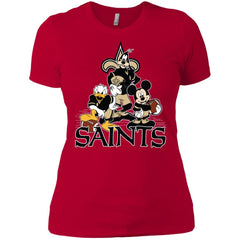 Mickey Mouse New Orleans Saints American Football Nfl Sports Shirt Women Cotton T-Shirt Women Cotton T-Shirt - amzapparel