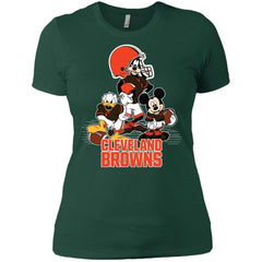 Mickey Mouse Cleveland Browns American Football Nfl Sports Shirt Women Cotton T-Shirt Women Cotton T-Shirt - amzapparel