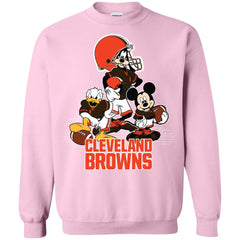 Mickey Mouse Cleveland Browns American Football Nfl Sports Shirt Crewneck Pullover Sweatshirt Crewneck Pullover Sweatshirt - amzapparel