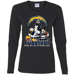 Mickey Mouse Los Angeles Chargers American Football Nfl Sports Shirt Women Long Sleeve Shirt Women Long Sleeve Shirt - amzapparel