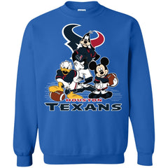 Mickey Mouse Houston Texans American Football Nfl Sports Shirt Crewneck Pullover Sweatshirt Crewneck Pullover Sweatshirt - amzapparel
