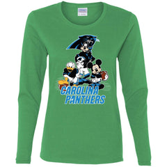 Mickey Mouse Carolina Panthers American Football Nfl Sports Shirt Women Long Sleeve Shirt Women Long Sleeve Shirt - amzapparel