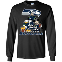 Mickey Mouse Seattle Seahawks American Football Nfl Sports Shirt Men Long Sleeve Shirt Men Long Sleeve Shirt - amzapparel