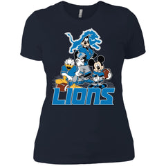 Mickey Mouse Detroit Lions American Football Nfl Sports Shirt Women Cotton T-Shirt Women Cotton T-Shirt - amzapparel