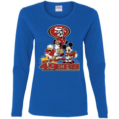 Mickey Mouse San Francisco 49ers American Football Nfl Sports Shirt Women Long Sleeve Shirt Women Long Sleeve Shirt - amzapparel