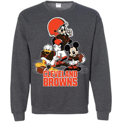Mickey Mouse Cleveland Browns American Football Nfl Sports Shirt Crewneck Pullover Sweatshirt Crewneck Pullover Sweatshirt - amzapparel