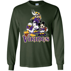 Mickey Mouse Minnesota Vikings American Football Nfl Sports Shirt Men Long Sleeve Shirt Men Long Sleeve Shirt - amzapparel