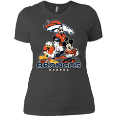 Mickey Mouse Denver Broncos American Football Nfl Sports Shirt Women Cotton T-Shirt Women Cotton T-Shirt - amzapparel