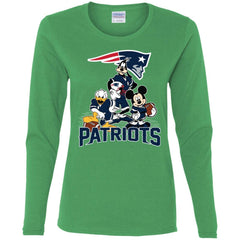 Mickey Mouse New England Patriots American Football Nfl Sports Shirt Women Long Sleeve Shirt Women Long Sleeve Shirt - amzapparel