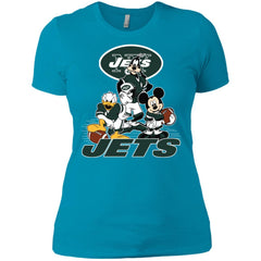 Mickey Mouse New York Jets American Football Nfl Sports Shirt Women Cotton T-Shirt Women Cotton T-Shirt - amzapparel