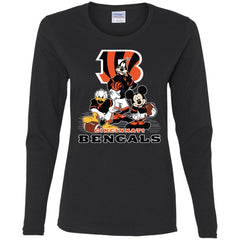 Mickey Mouse Cincinnati Bengals American Football Nfl Sports Shirt Women Long Sleeve Shirt Women Long Sleeve Shirt - amzapparel