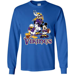 Mickey Mouse Minnesota Vikings American Football Nfl Sports Shirt Men Long Sleeve Shirt Men Long Sleeve Shirt - amzapparel