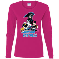 Mickey Mouse Carolina Panthers American Football Nfl Sports Shirt Women Long Sleeve Shirt Women Long Sleeve Shirt - amzapparel