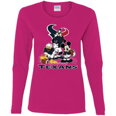 Mickey Mouse Houston Texans American Football Nfl Sports Shirt Women Long Sleeve Shirt Women Long Sleeve Shirt - amzapparel