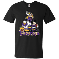 Mickey Mouse Minnesota Vikings American Football Nfl Sports Shirt Men V-Neck T-Shirt