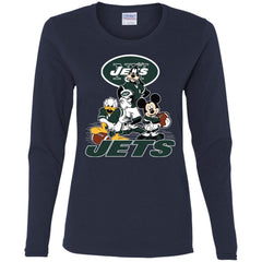 Mickey Mouse New York Jets American Football Nfl Sports Shirt Women Long Sleeve Shirt Women Long Sleeve Shirt - amzapparel