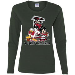 Mickey Mouse Atlanta Falcons American Football Nfl Sports Shirt Women Long Sleeve Shirt Women Long Sleeve Shirt - amzapparel