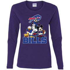 Mickey Mouse Buffalo Bills American Football Nfl Sports Shirt Women Long Sleeve Shirt Women Long Sleeve Shirt - amzapparel