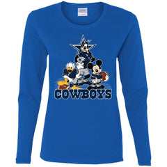 Mickey Mouse Dallas Cowboys American Football Nfl Sports Shirt Women Long Sleeve Shirt Women Long Sleeve Shirt - amzapparel