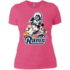 Mickey Mouse Los Angeles Rams American Football Nfl Sports Shirt Women Cotton T-Shirt Women Cotton T-Shirt - amzapparel