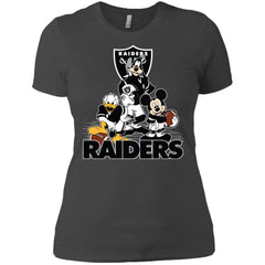 Mickey Mouse Oakland Raiders American Football Nfl Sports Shirt Women Cotton T-Shirt Women Cotton T-Shirt - amzapparel