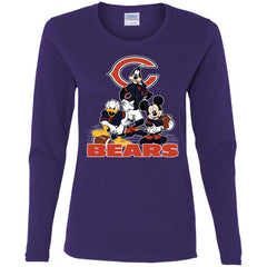 Mickey Mouse Chicago Bears American Football Nfl Sports Shirt Women Long Sleeve Shirt Women Long Sleeve Shirt - amzapparel