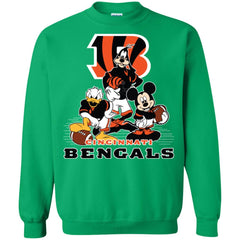 Mickey Mouse Cincinnati Bengals American Football Nfl Sports Shirt Crewneck Pullover Sweatshirt Crewneck Pullover Sweatshirt - amzapparel