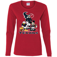 Mickey Mouse Houston Texans American Football Nfl Sports Shirt Women Long Sleeve Shirt Women Long Sleeve Shirt - amzapparel