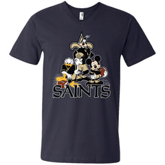 Mickey Mouse New Orleans Saints American Football Nfl Sports Shirt Men V-Neck T-Shirt Men V-Neck T-Shirt - amzapparel
