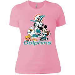 Mickey Mouse Miami Dolphins American Football Nfl Sports Shirt Women Cotton T-Shirt Women Cotton T-Shirt - amzapparel